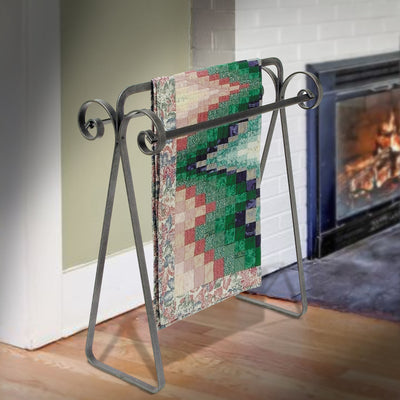 Scroll Quilt Rack Hammered Steel - Enclume Design Products