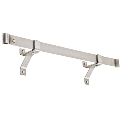 Professional Series Rolled End Bar w 4" Wall Brackets & Hooks - Enclume Design Products