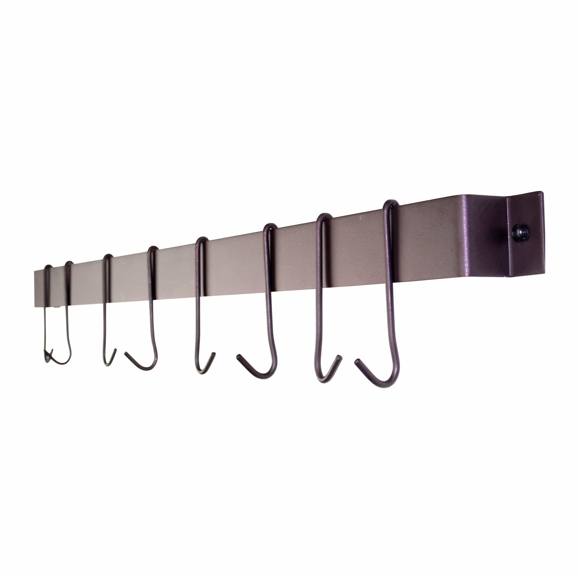 Rack It Up 32" Bordeaux Easy Mount Wall Rack Utensil Bar with 8 Hooks