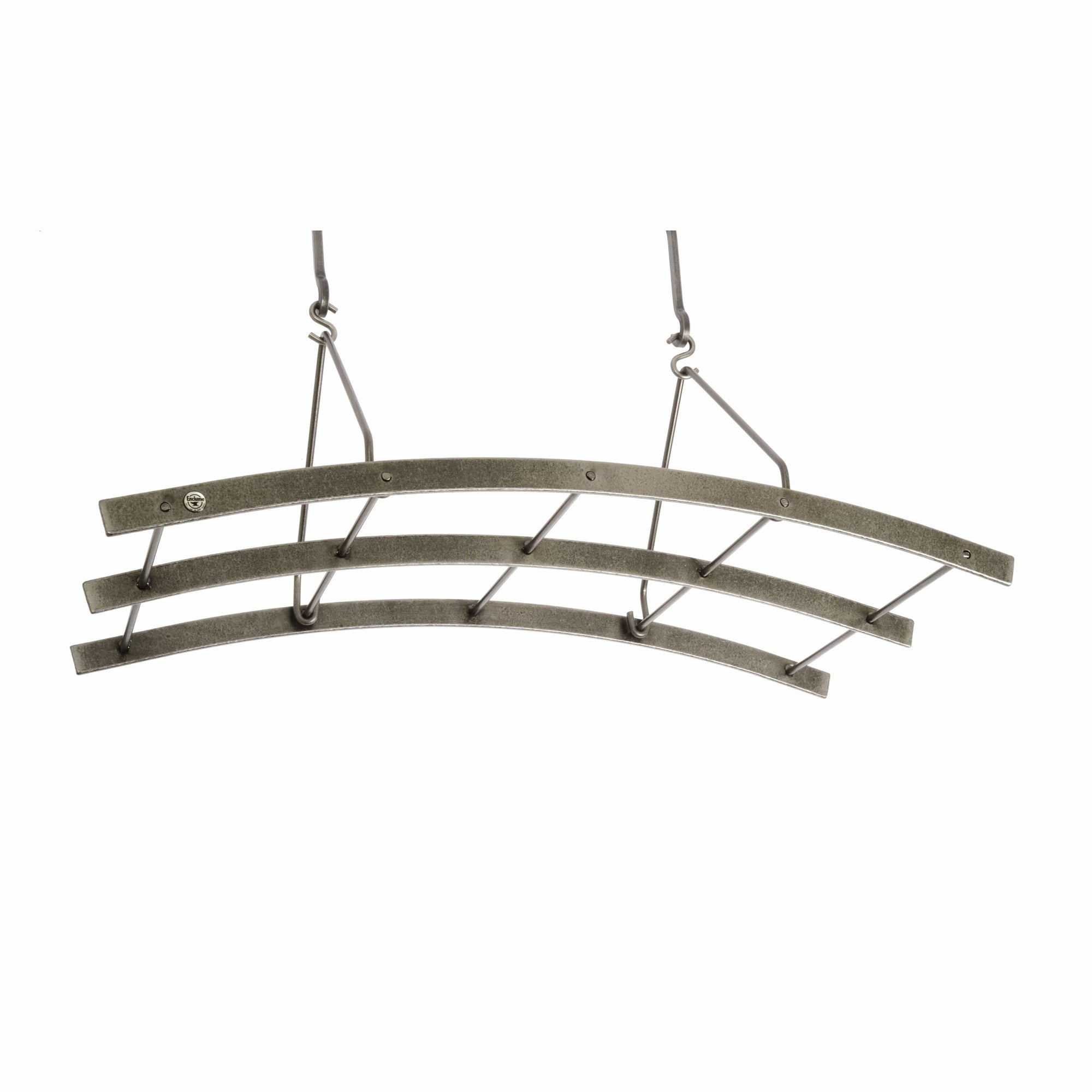 Enclume Reversible Arch Ceiling Pot Rack in Hammered Steel