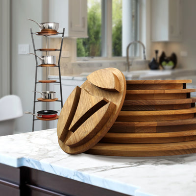 Solid Alder Wood Shelves for 8-Tier Hourglass Stand
