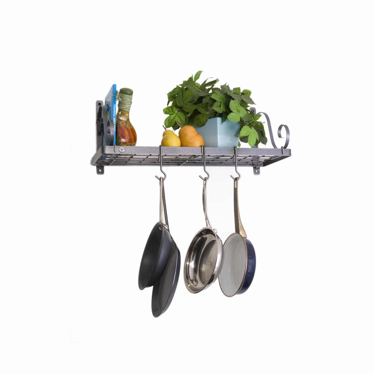 Enclume Scroll Arm Bookshelf Wall Rack