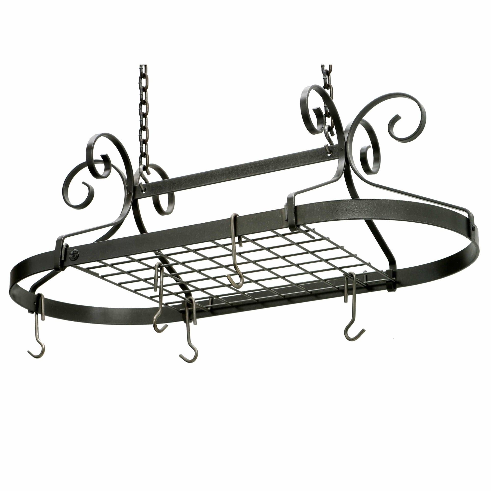 Enclume Unassembled Scrolled Oval Rack in Hammered Steel