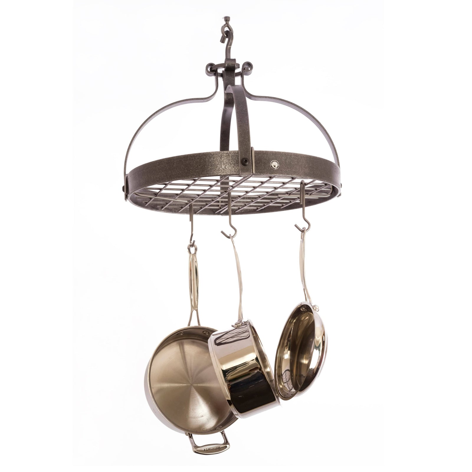 Enclume Ceiling Dutch Crown Ceiling Pot Rack w/ 18 Hooks (12 Angled & 6 Straight)