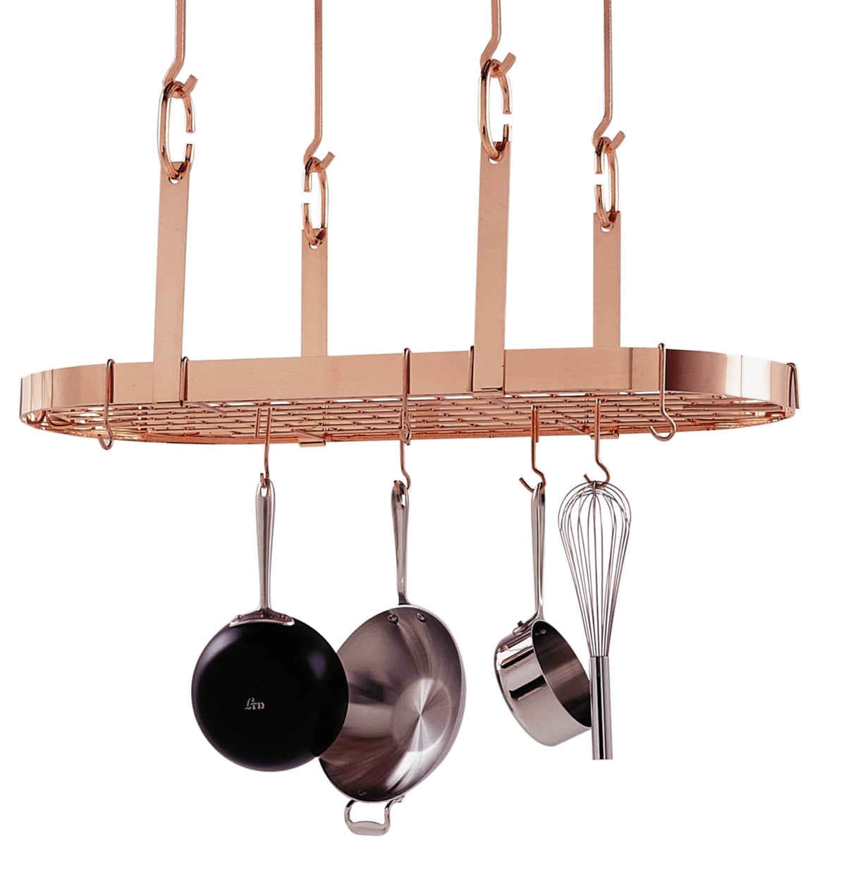 Enclume Ceiling Four Point Oval Ceiling Pot Rack w/ 18 Hooks