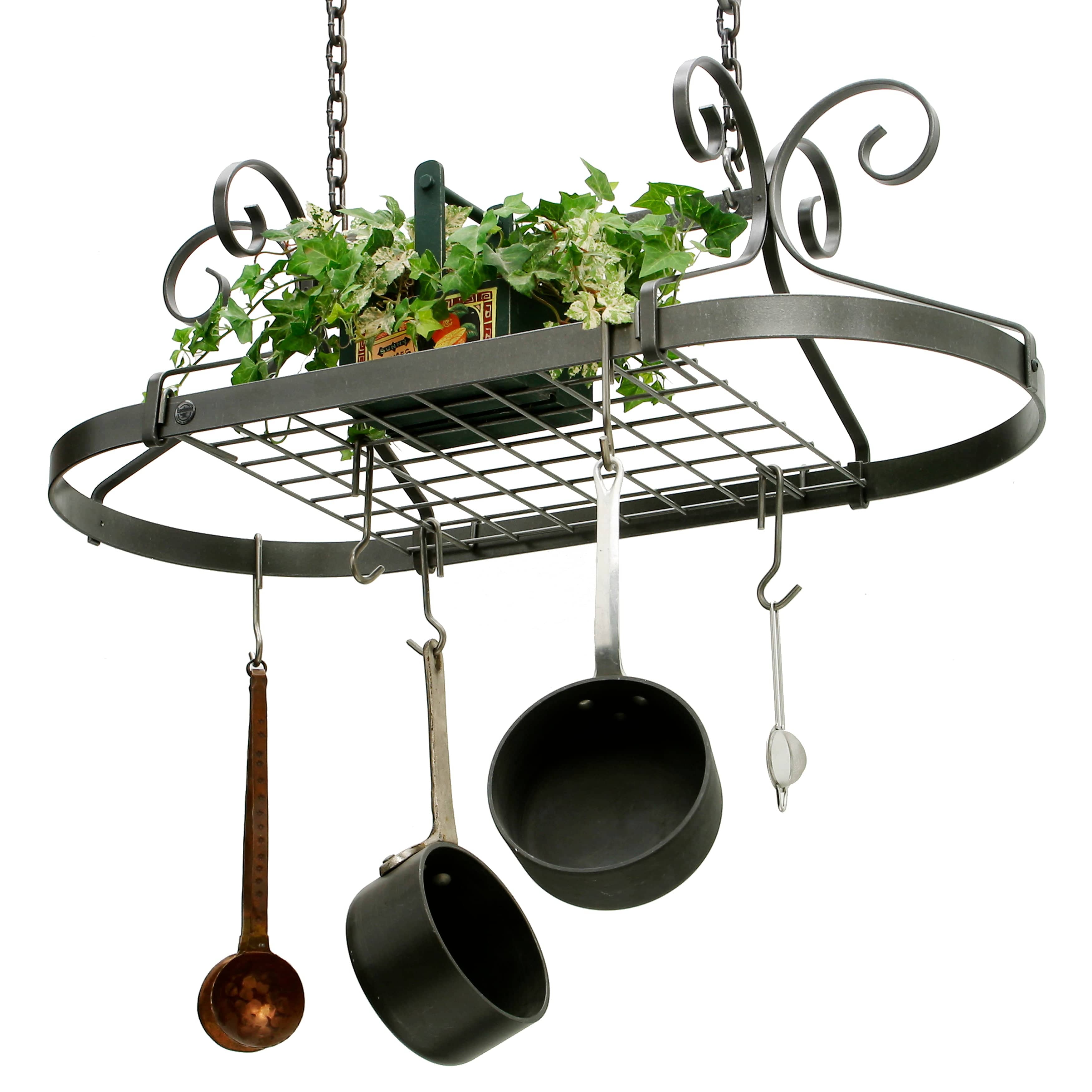 Oval Shape Rack For Shop Enclume Unassembled Scrolled Oval Rack in Hammered Steel - Enclume ...