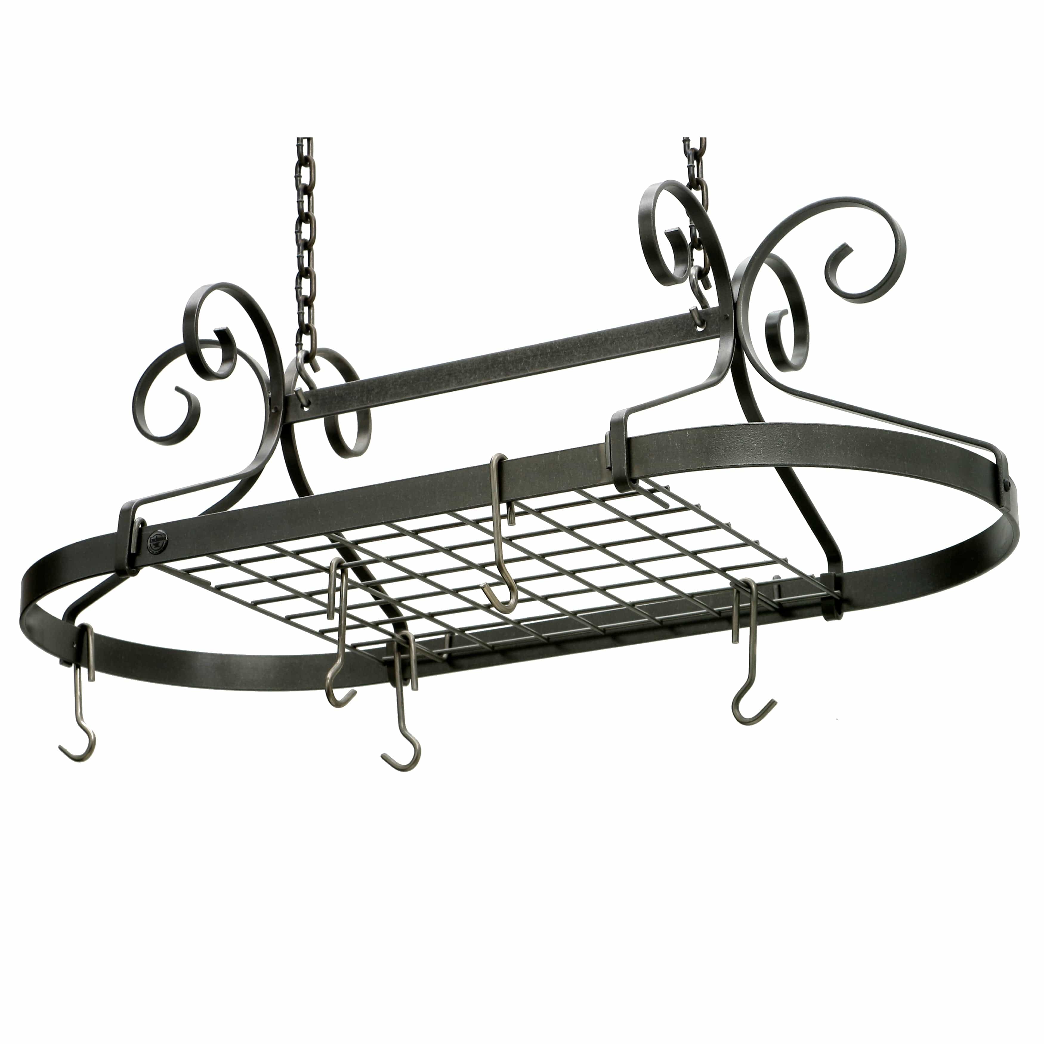 Oval Shape Rack For Shop Enclume Unassembled Scrolled Oval Rack in Hammered Steel - Enclume ...