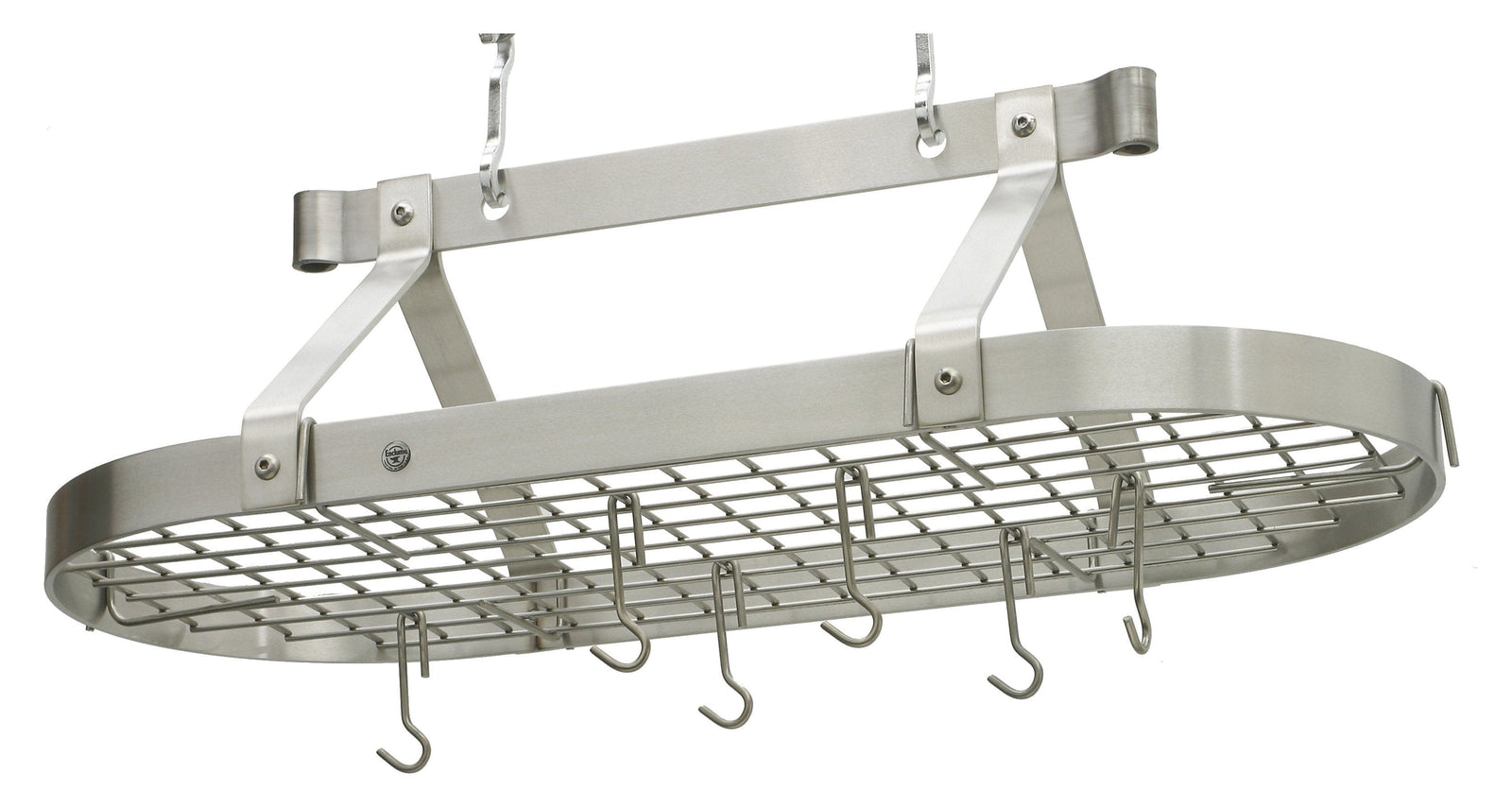Enclume Ceiling Stainless Steel / 36" Oval Ceiling Pot Rack w/Hooks