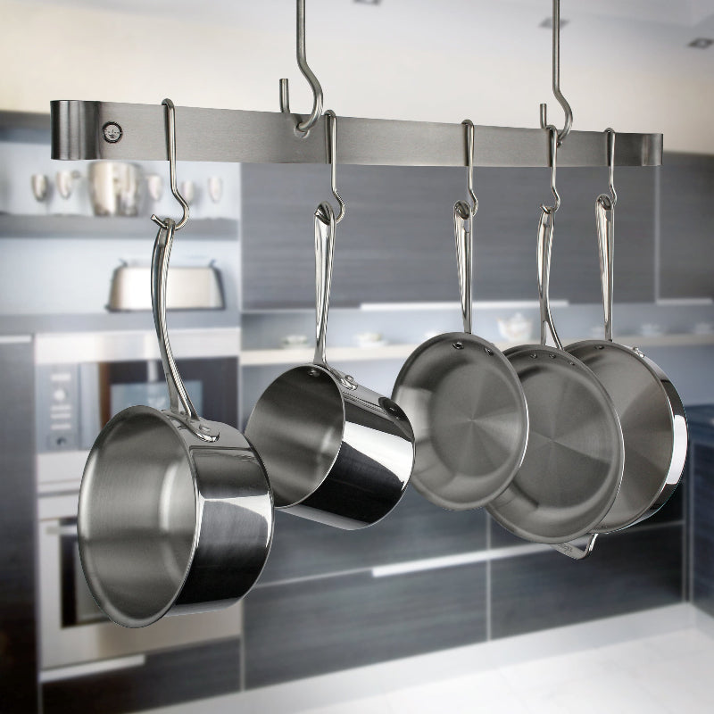 Enclume Ceiling Stainless Steel / 36" Professional Series Offset Hook Ceiling Bar (36", 48", 60")