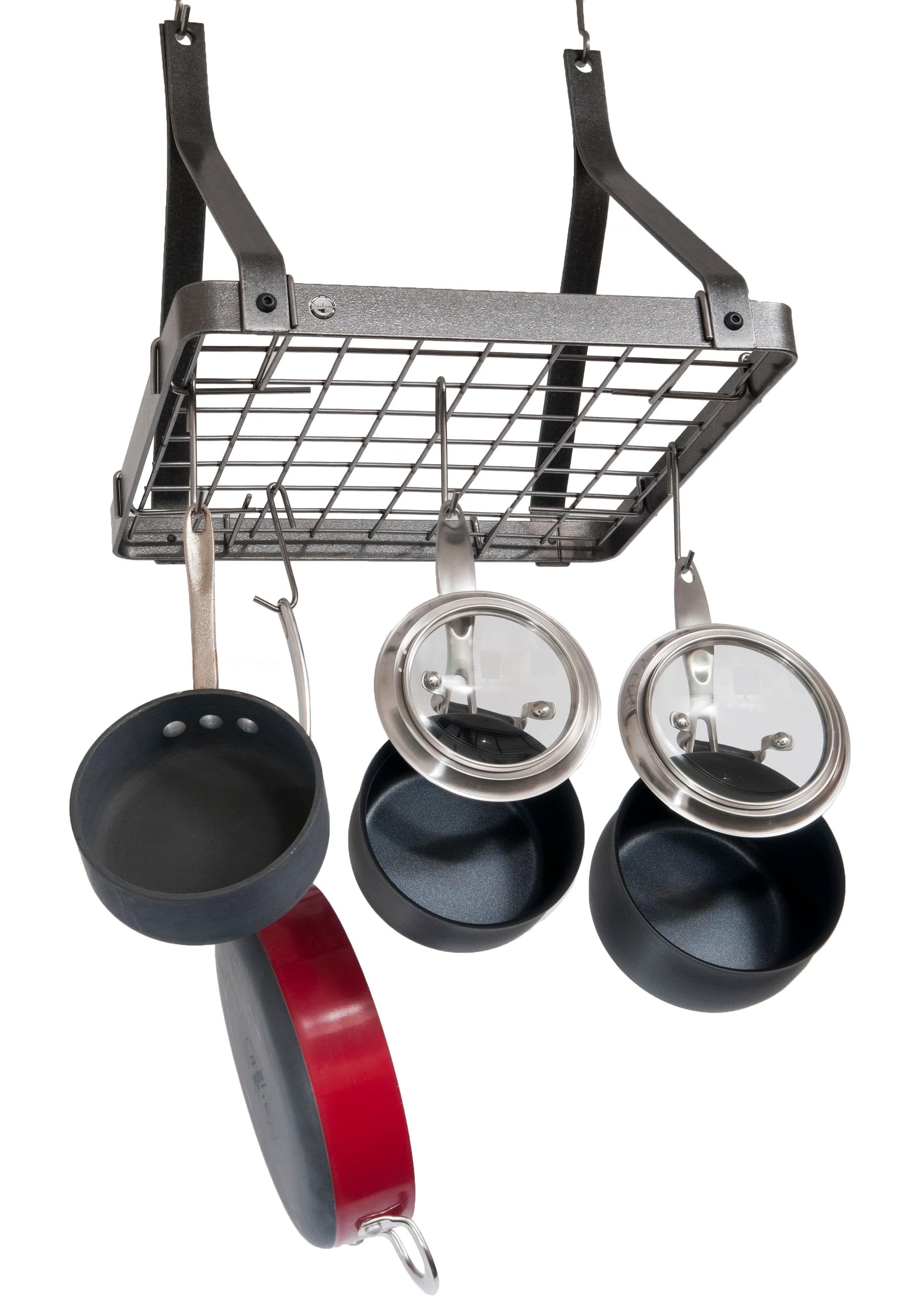 Enclume Design Products Ceiling Hammered Steel Classic Series Square Ceiling Rack