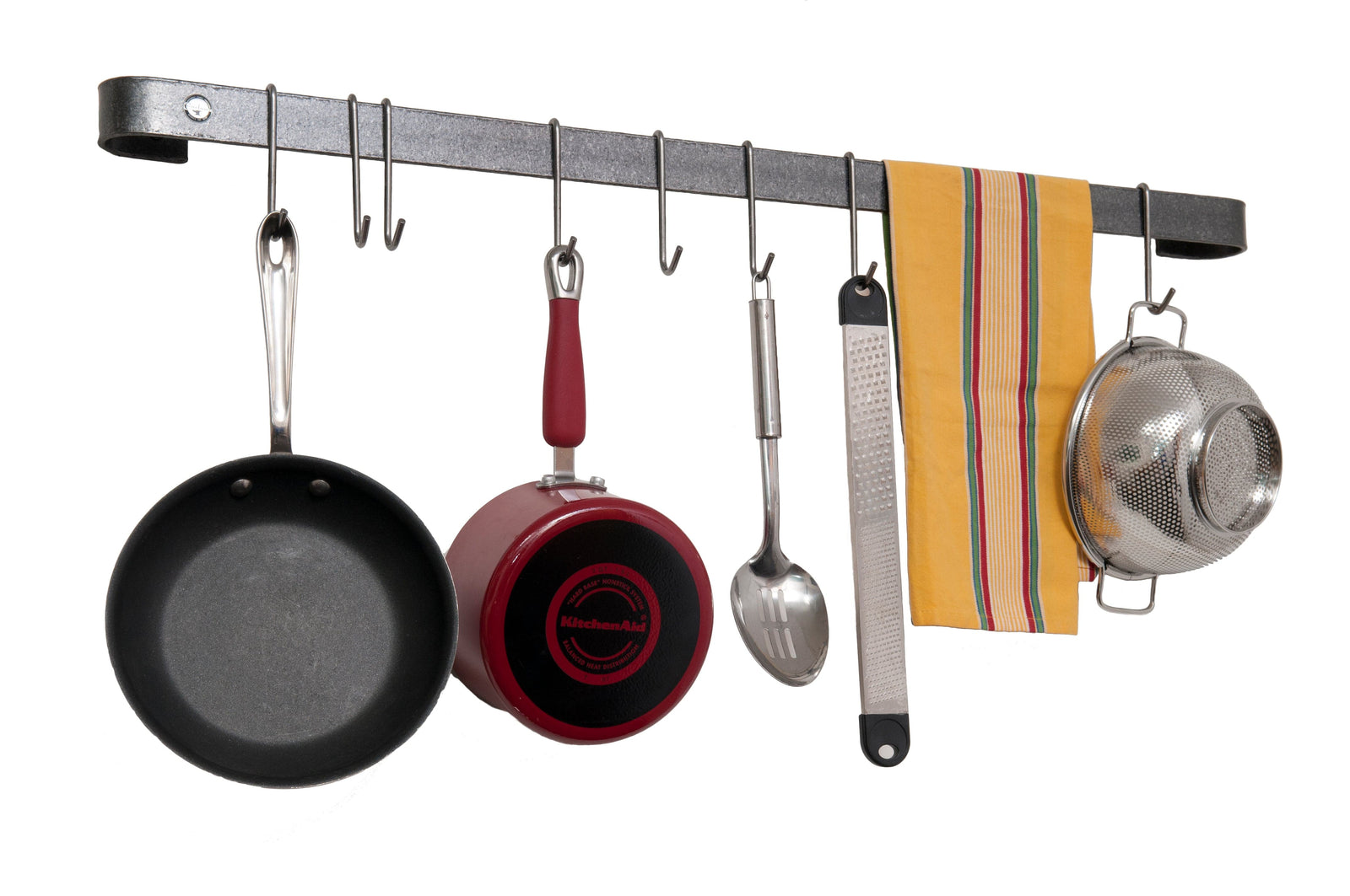 Enclume Design Products Wall 36" Décor Utensil Bar, Hammered Steel