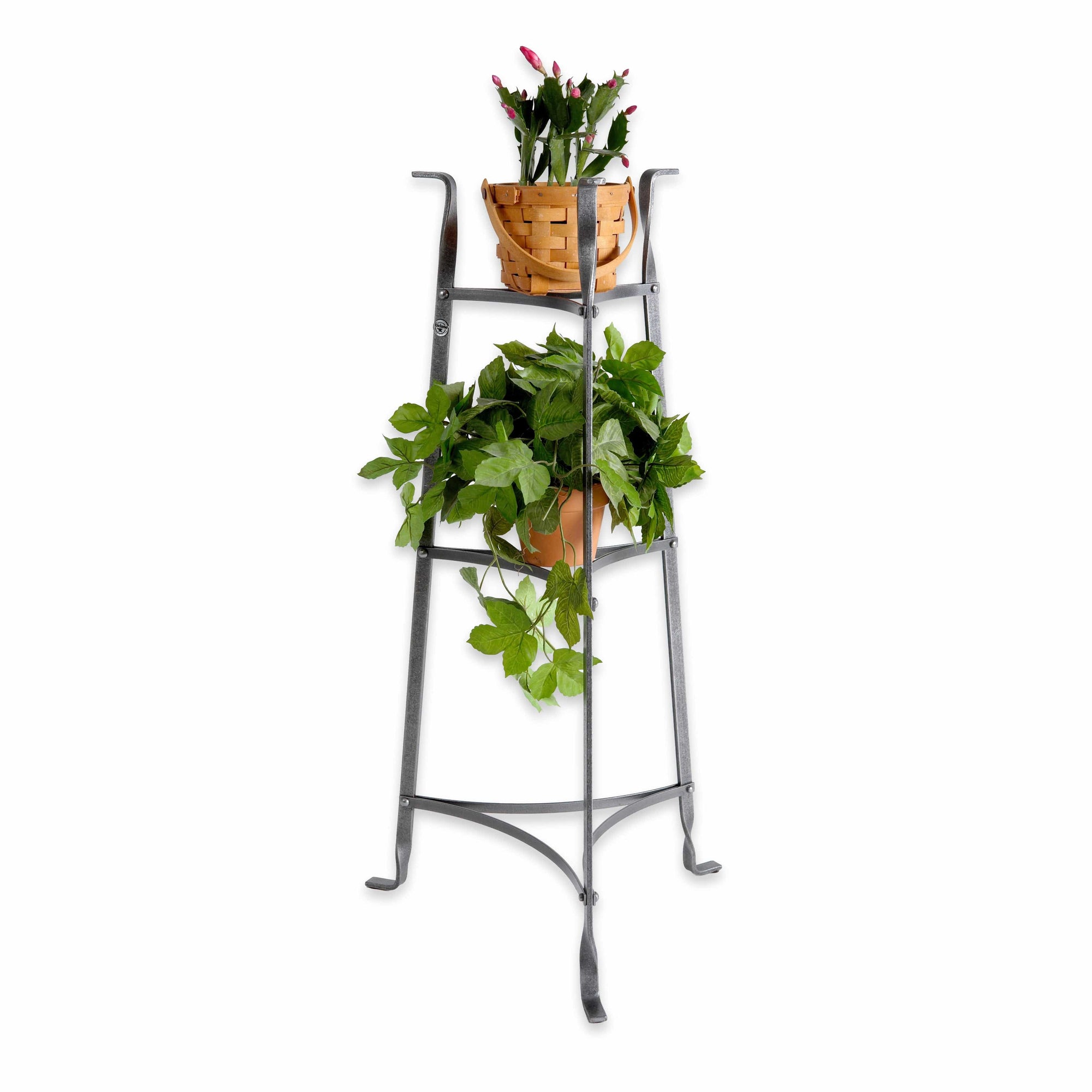 steel house plant Enclume 3 Tier Plant Stand, Hammered Steel