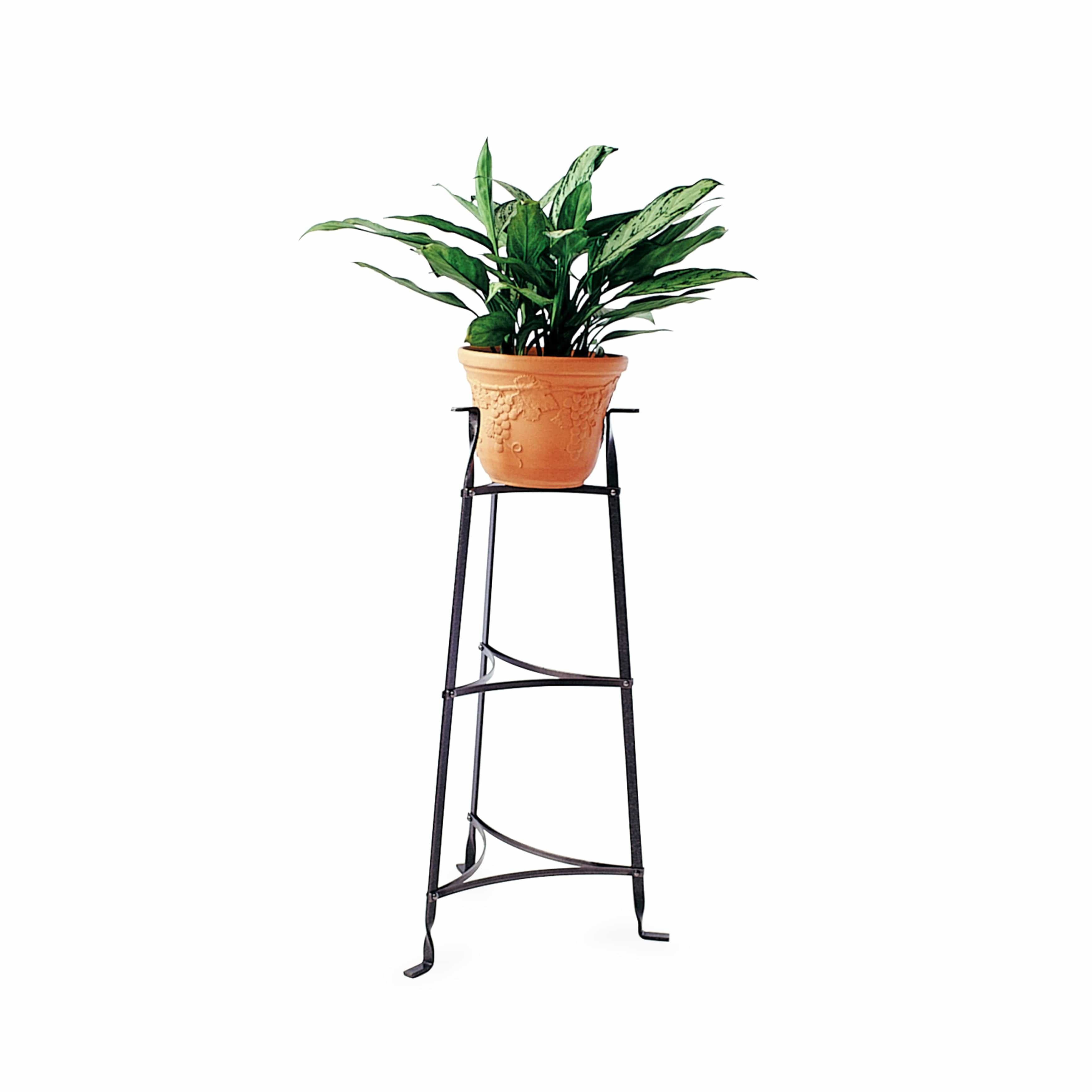 3 legged pot plant stand Enclume 3 Tier Plant Stand, Hammered Steel