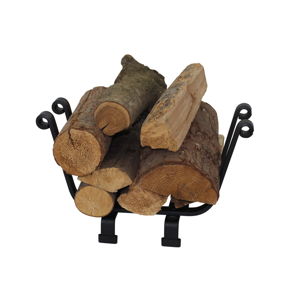 Enclume Floor Black Premier Indoor/Outdoor Basket Fireplace Log Rack