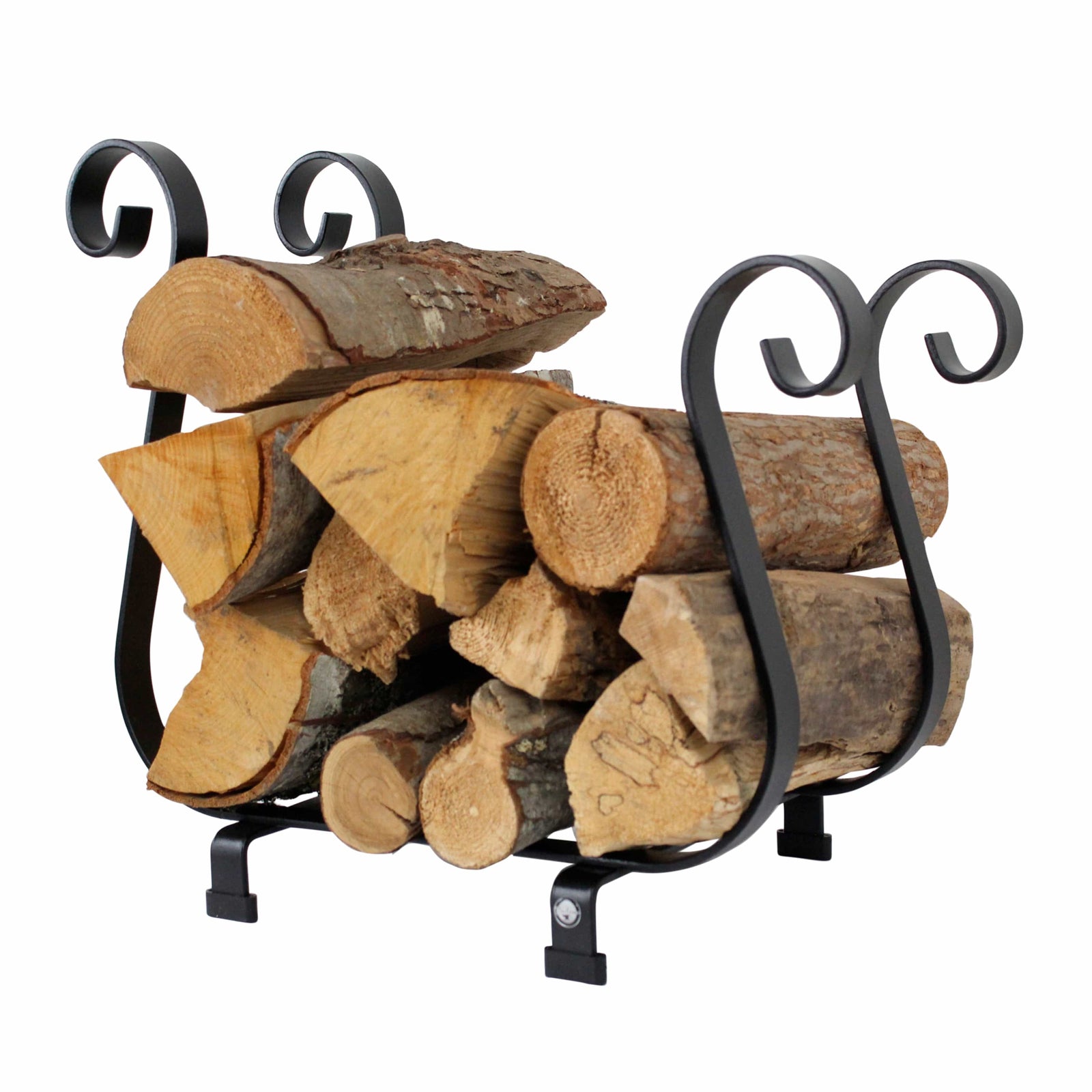 Enclume Floor Black Sleigh Fireplace Log Rack