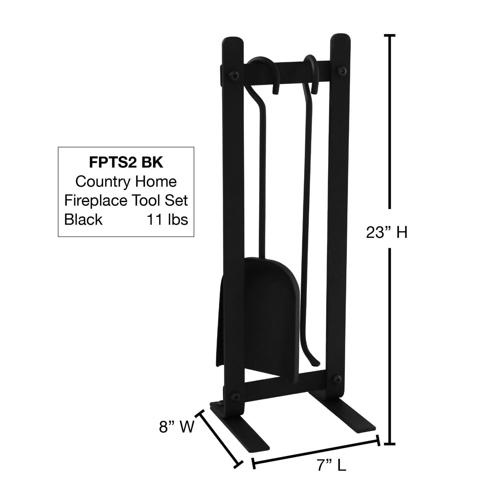 Enclume Floor Country Home Fireplace Tool Set