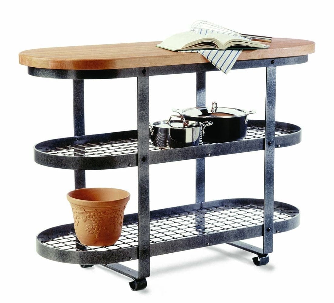 Enclume Floor Gourmet Island Hammered Steel