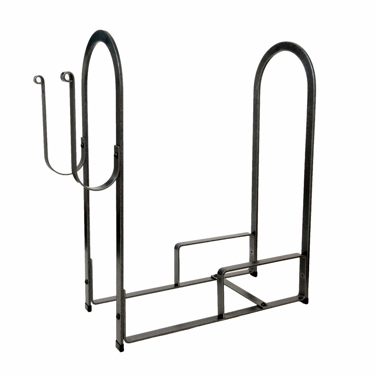 Enclume Floor Large Fire Center Log Rack Hammered Steel