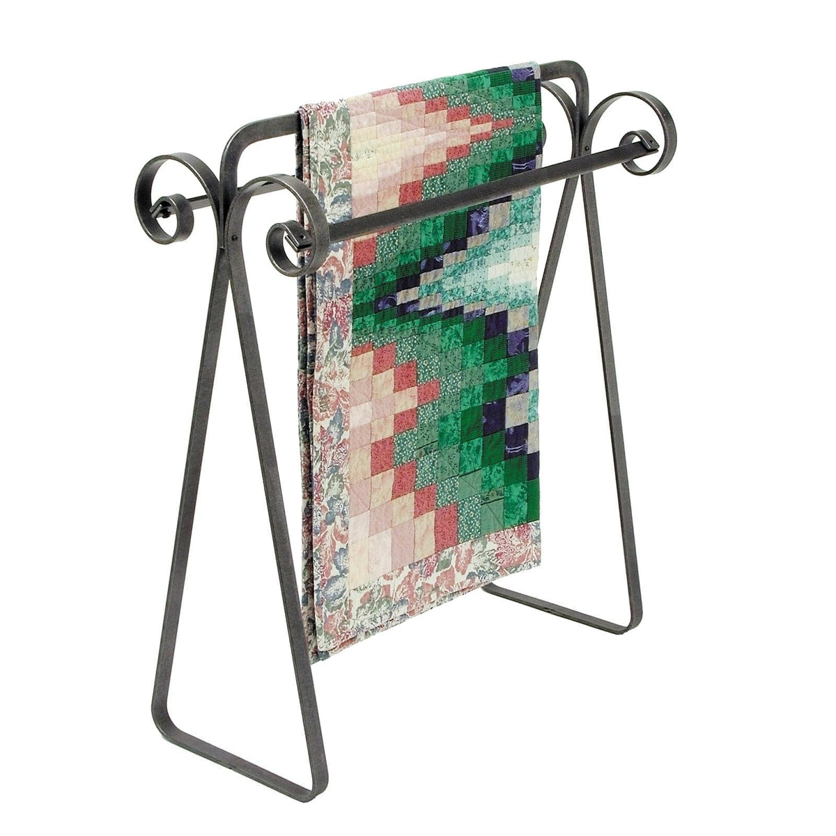 Enclume Floor Scroll Quilt Rack Hammered Steel