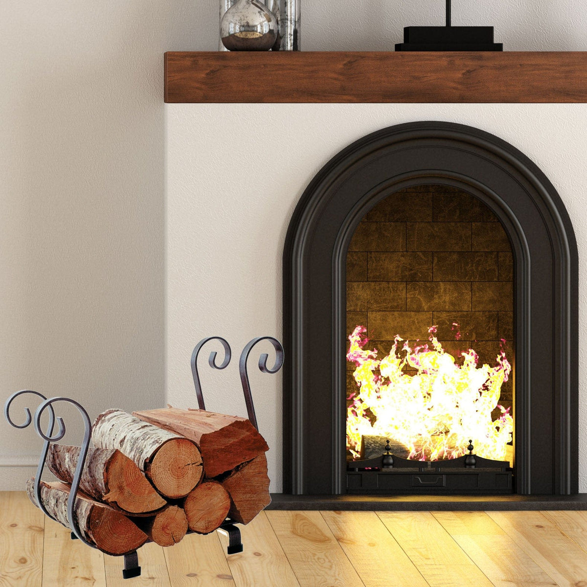 Enclume Floor Sleigh Fireplace Log Rack