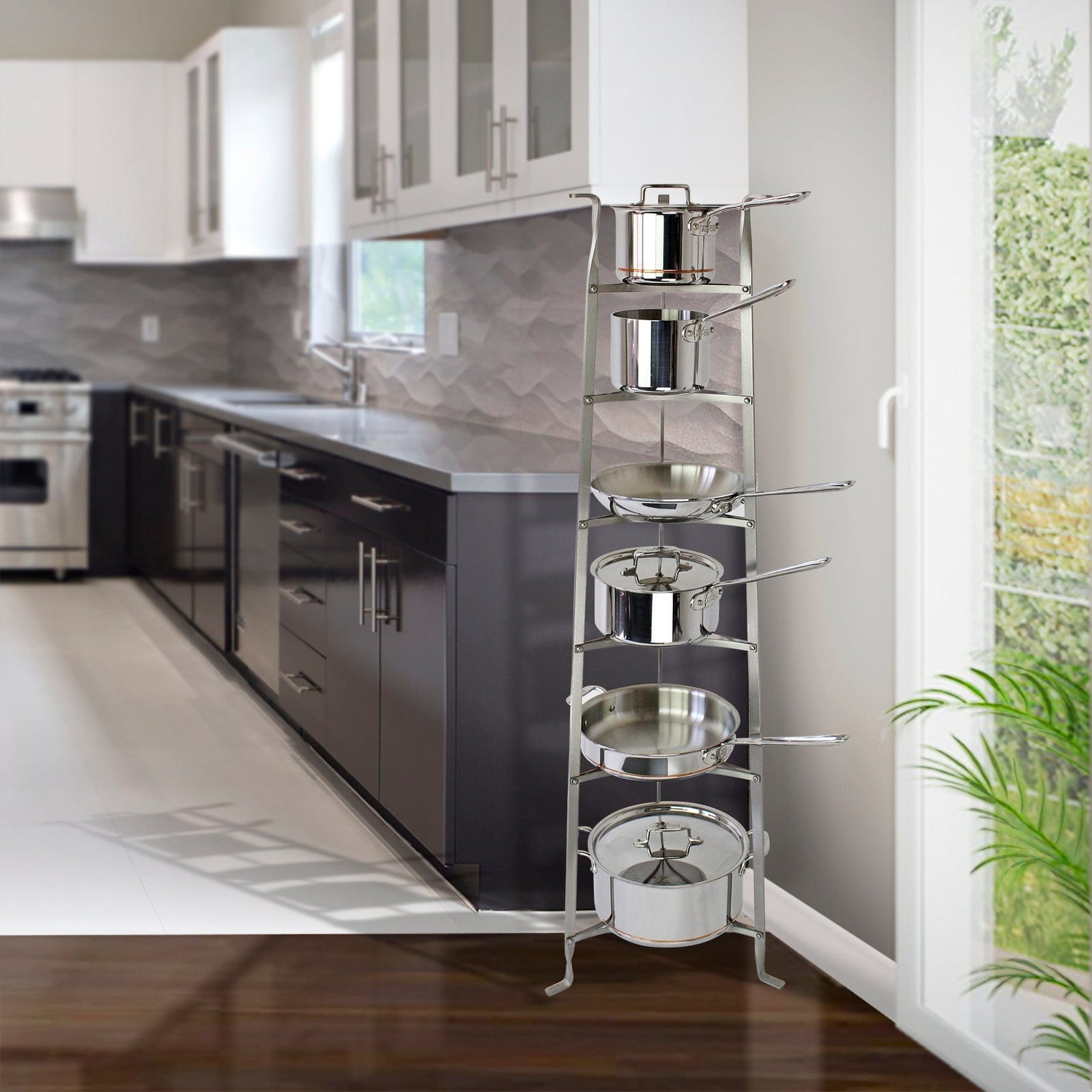 Enclume Floor Stainless Steel 6-Tier Gourmet Cookware Stand (Assembled)