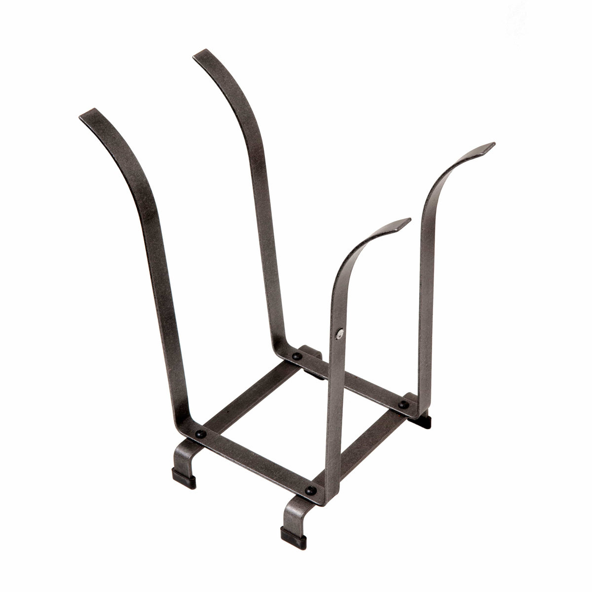 Enclume Floor Tulip Fireplace Log Rack Hammered Steel