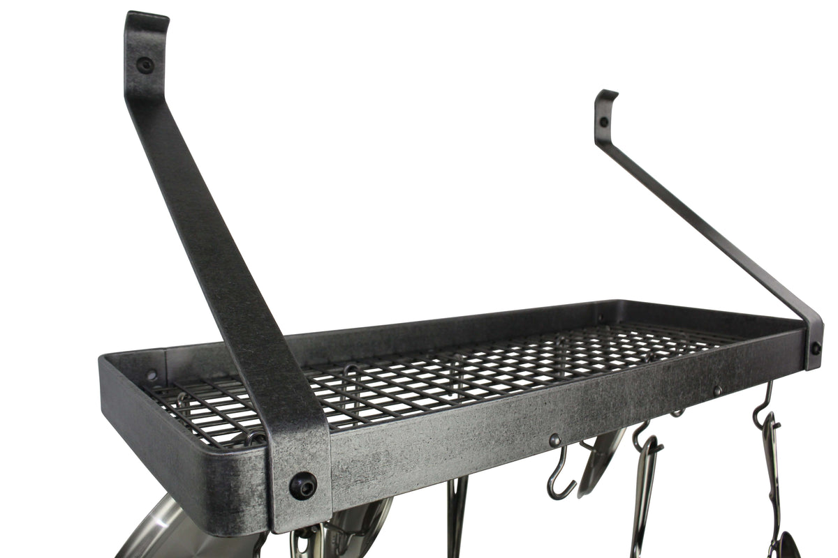 Enclume Wall 30" Gourmet Bookshelf Wall Rack w/ 12 Hooks