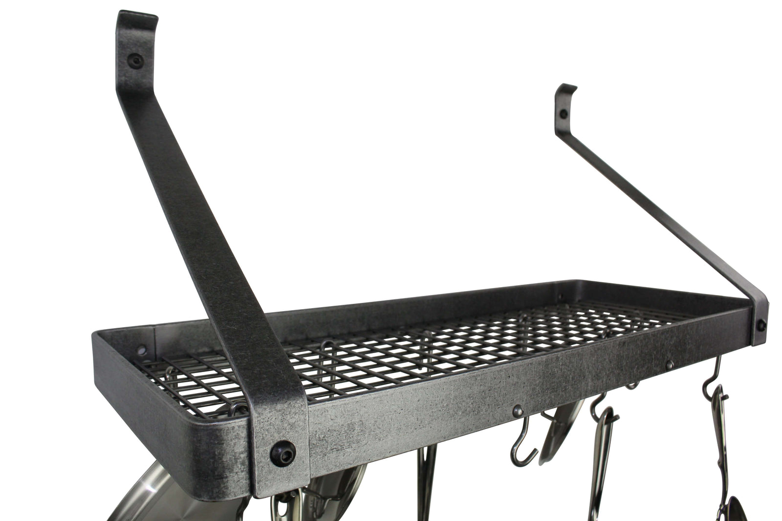 Enclume Wall 30" Gourmet Bookshelf Wall Rack w/ 12 Hooks