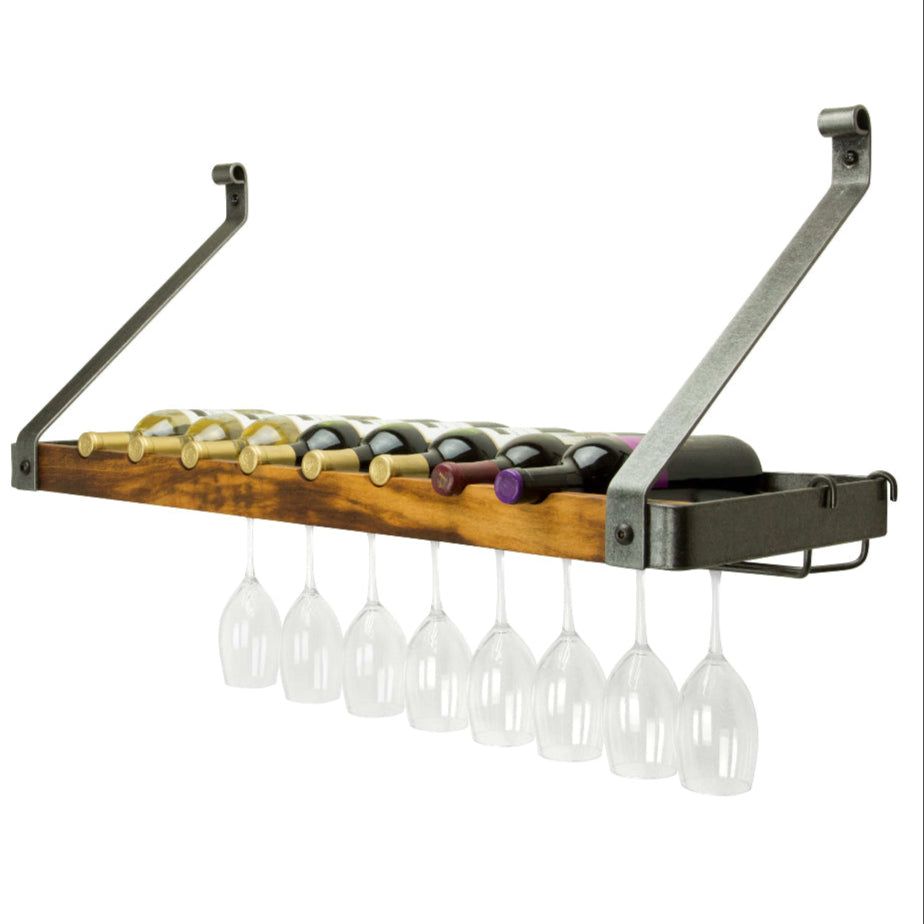 Enclume Wall 36" Signature Bookshelf Wine Rack w/Tigerwood (24", 30", 36")