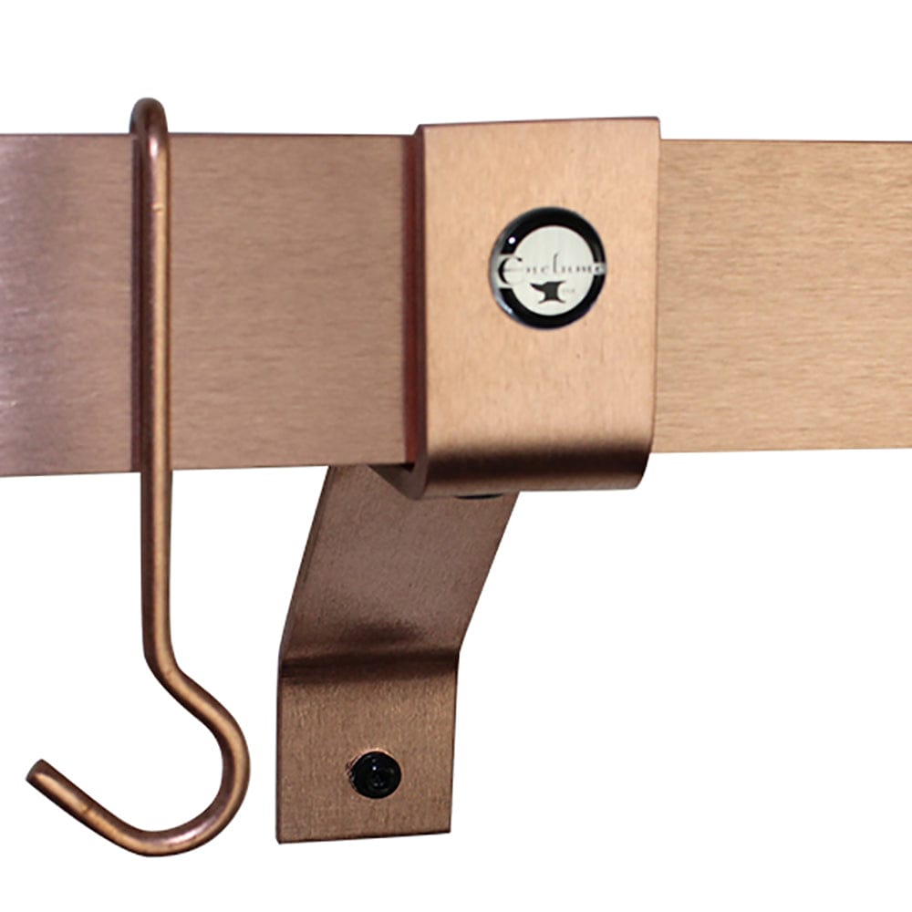 Enclume Wall Brushed Copper Handcrafted 4" Wall Brackets For Roll End Bar (Set of 2)