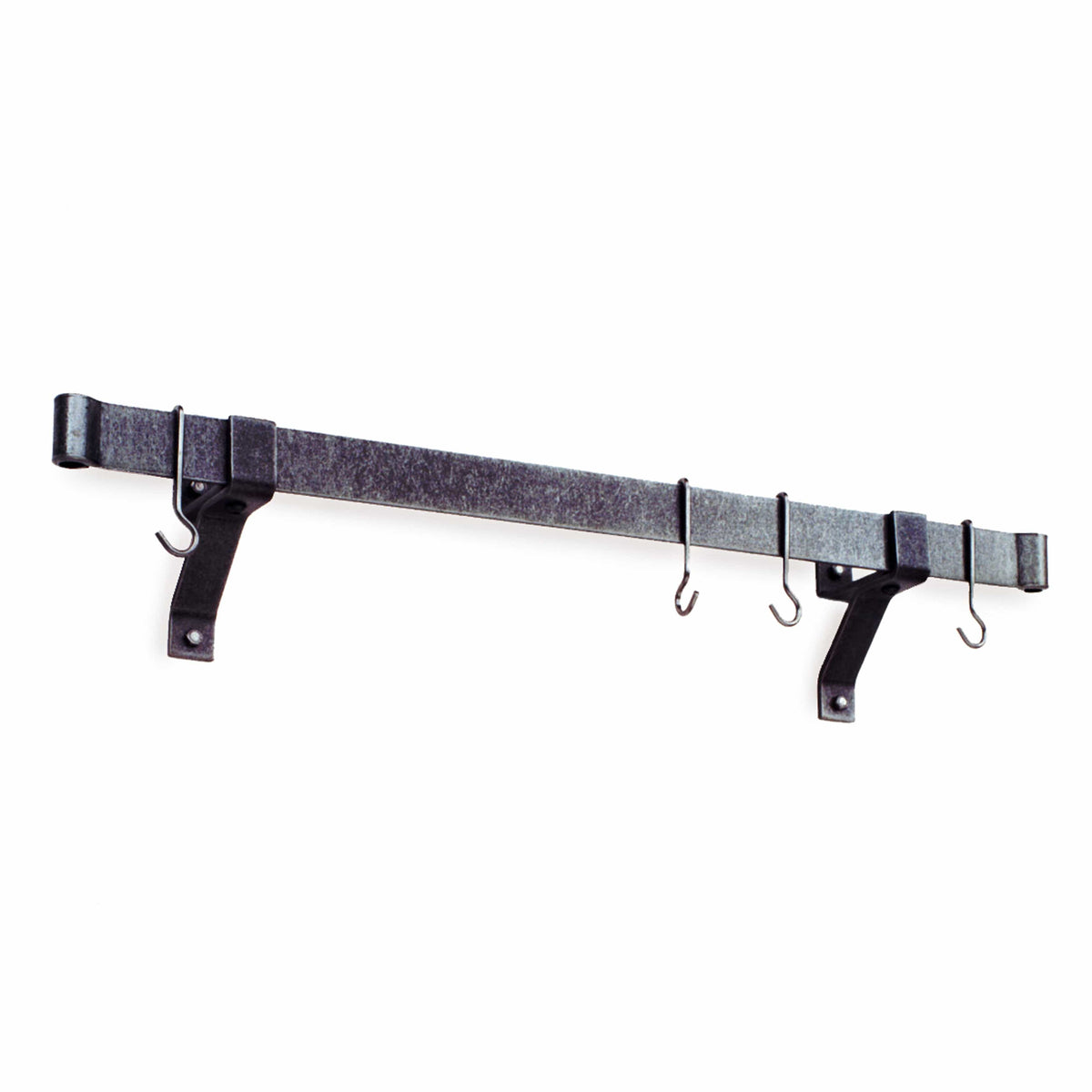 Enclume Wall/Ceiling Hammered Steel / 36" Professional Series Rolled End Bar ONLY (Requires Wall Brackets or Pot Hooks)