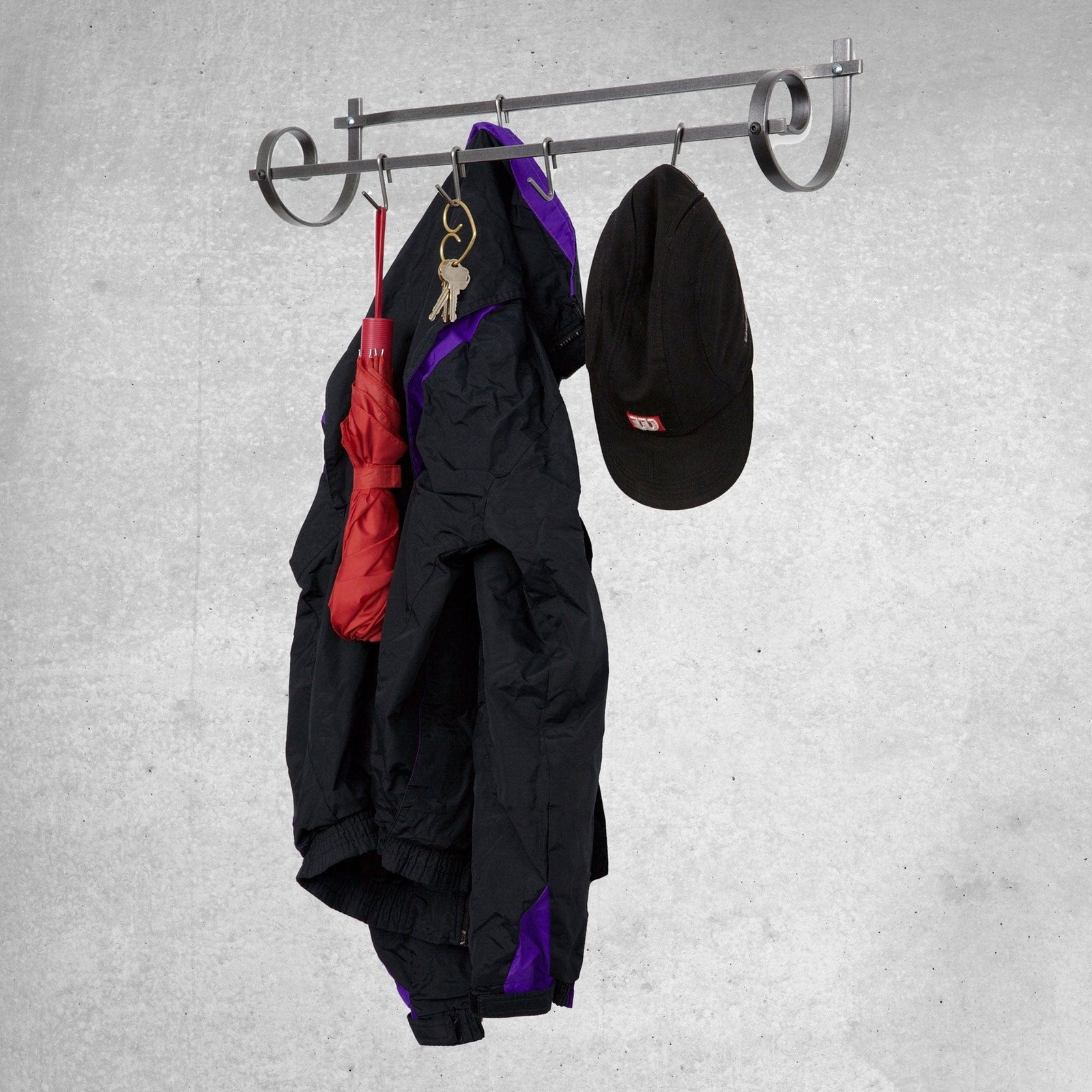 Enclume Wall Decor Utensil Wall Rack Hammered Steel