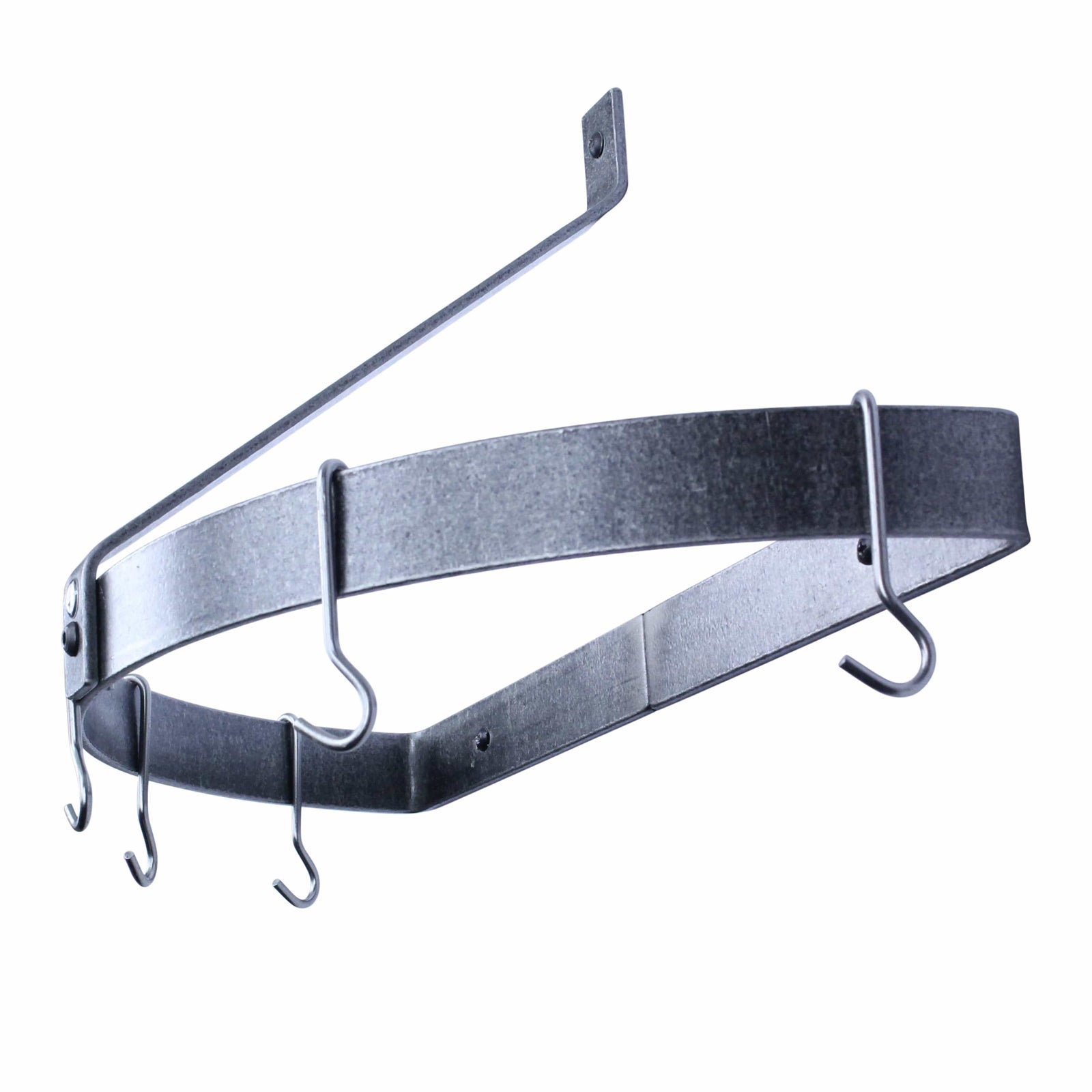 Enclume Wall Half Circle Wall Rack in Hammered Steel