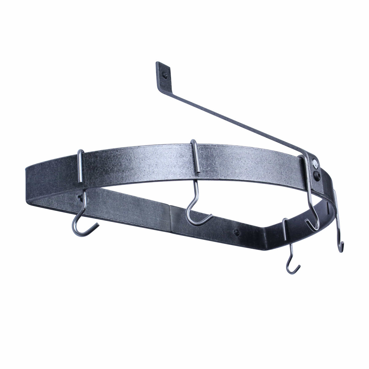 Enclume Wall Half Circle Wall Rack in Hammered Steel