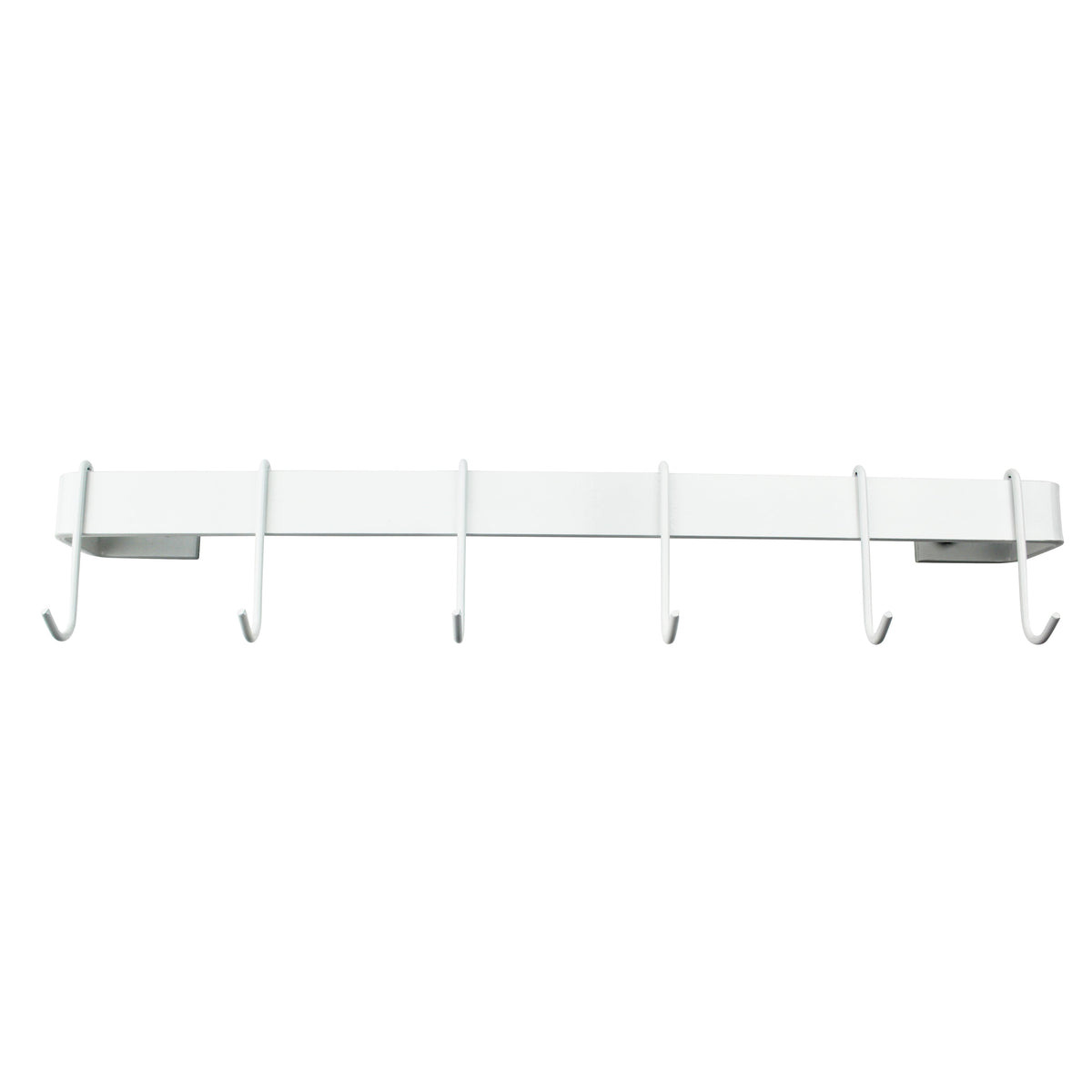 Enclume Wall Handcrafted Classic Wall Rack Utensil Bar w 6 Hooks - White