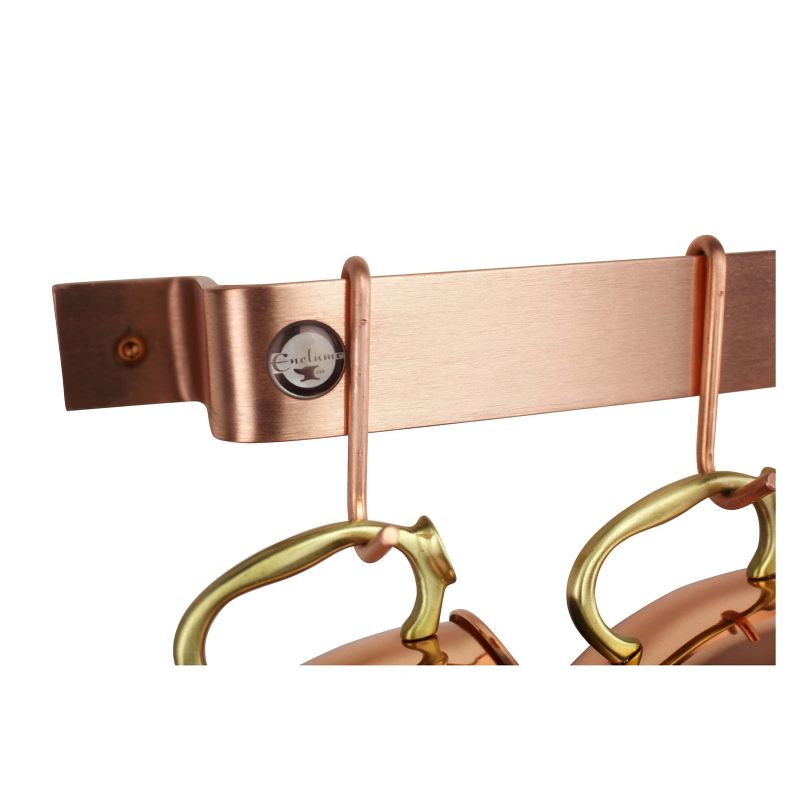 Enclume Wall Handcrafted Easy Mount Wall Rack Utensil Bar w 6 Hooks