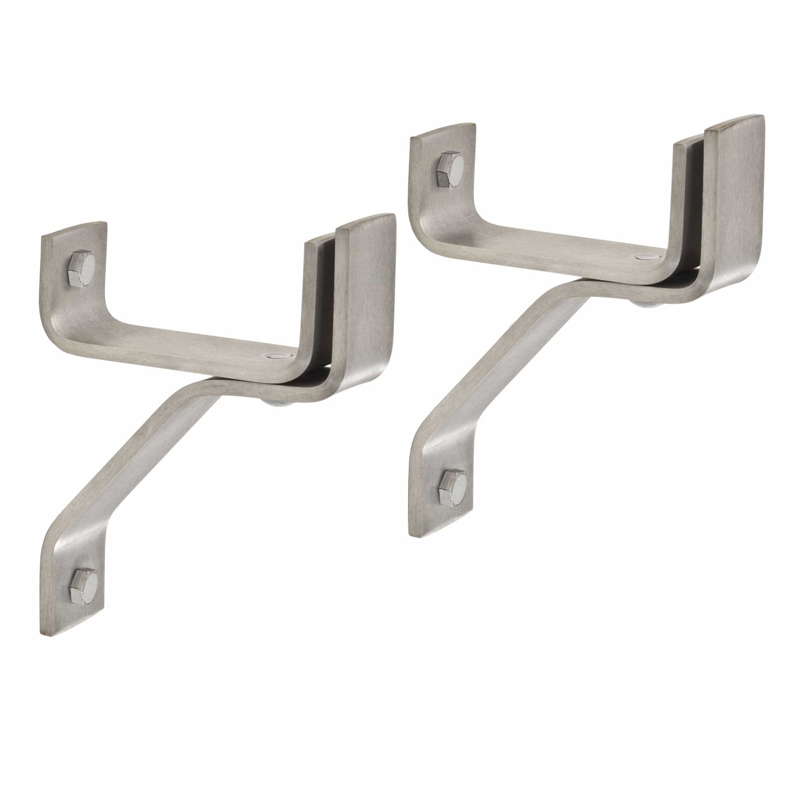 Enclume Wall Stainless Steel Handcrafted 4" Wall Brackets For Roll End Bar (Set of 2)